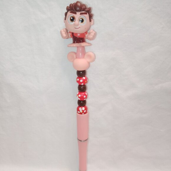 Disney Doorable- Ralph- Handmade Beaded Pen Wreck-It Ralph - Picture 1 of 2